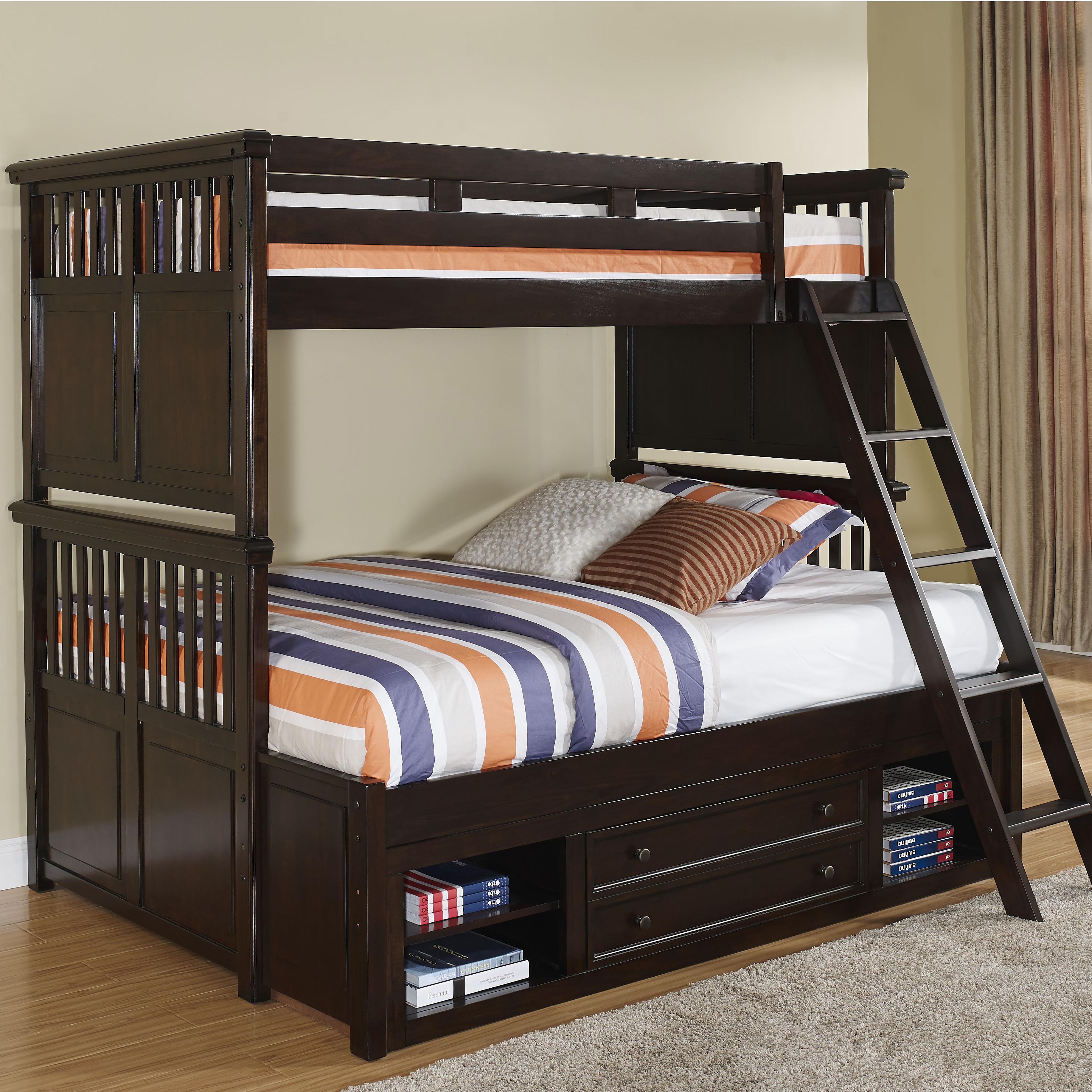 New Classic Canyon Ridge Transitional Twin/Twin Bunk Bed with Storage